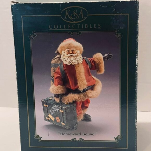 KSA Collectibles Christmas Santa Homeward Bound Figurine 10" with Box - Picture 2 of 9